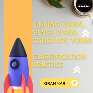 Linking Verbs, Sense Verbs, Causative Verbs Classification Practice